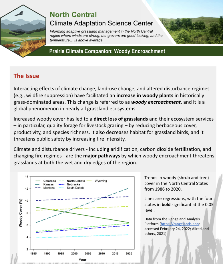 Prairie Climate Companion - Woody Encroachment