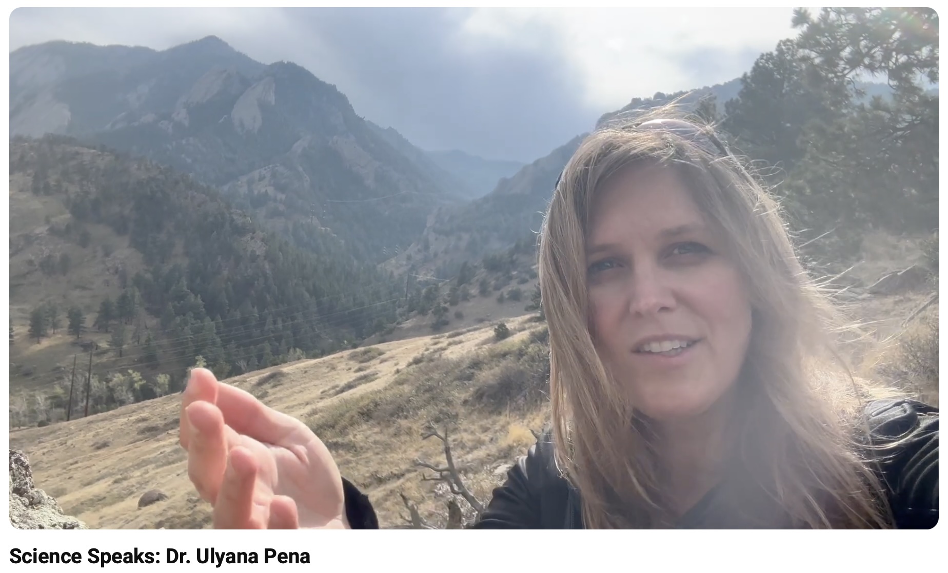 person and mountain